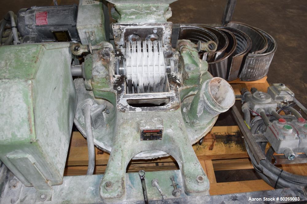 Used Mikro Pulverizer Hammer Mill, Model 2DH, Carbon Steel.