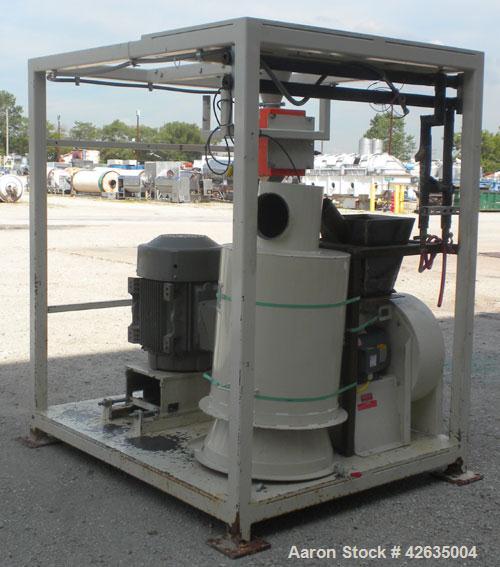 Used Reduction Engineering Pulverizing System, Carbon Steel, Consisting Of: (1) Model 75 horizontal dual disc pulverizer, driven by a 75 hp motor, (1) 10 hp blower, (1) cyclone, (1) hopper, (1) S&S m...