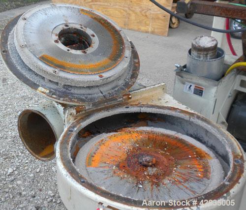 Used Reduction Engineering Pulverizing System, Carbon Steel, Consisting Of: (1) Model 75 horizontal dual disc pulverizer, driven by a 75 hp motor, (1) 10 hp blower,missing fan, (1) cyclone, (1) hoppe...