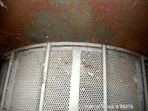 Used United Farm Tools Inc Hammermill, Model MM6215PL80, Carbon Steel. Approximate 40" diameter disc rotor with bolt-on blades. 4", 6" side bottom feed openings, 15" x 18" top discharge with approxim...