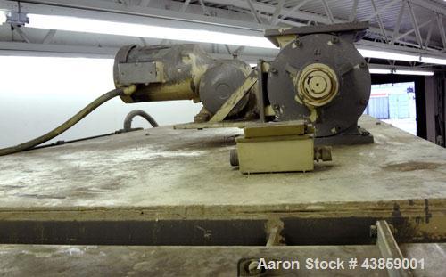 Used Wedco Size Reduction System, Model SE 12TC-50-50, Carbon Steel. Consists of : (2) Thermofine SE 12 mills, approximate 12” diameter grinding discs. Each mill driven by a 50 hp, 3/60/460 volt, 353...