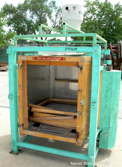 USED: Wedco dual disc pulverizer system, carbon steel. (2) 28" diameter discs, approx 3" deep chambers. Hinged side door feed, set up for bottom blower discharge. Both driven by a 100 hp, 3/60/208-23...