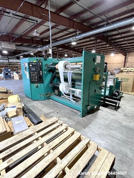 Dusenbery 740 Cantilevered Center Surface Slitter Rewinder 1500 FPM