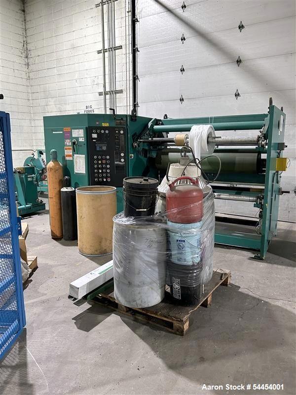 Dusenbery 740 Cantilevered Center Surface Slitter Rewinder 1500 FPM