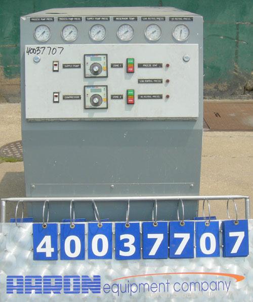 Used Mokon Temperature Controller/Chiller, model 311-053. Two zone heating/chilling system with (2) KV7F04KU.  Heating units and (1) 1-1/ 2 ton air-cooled chiller.  208 volts, 3 phase, 60 hertz.  3/2...