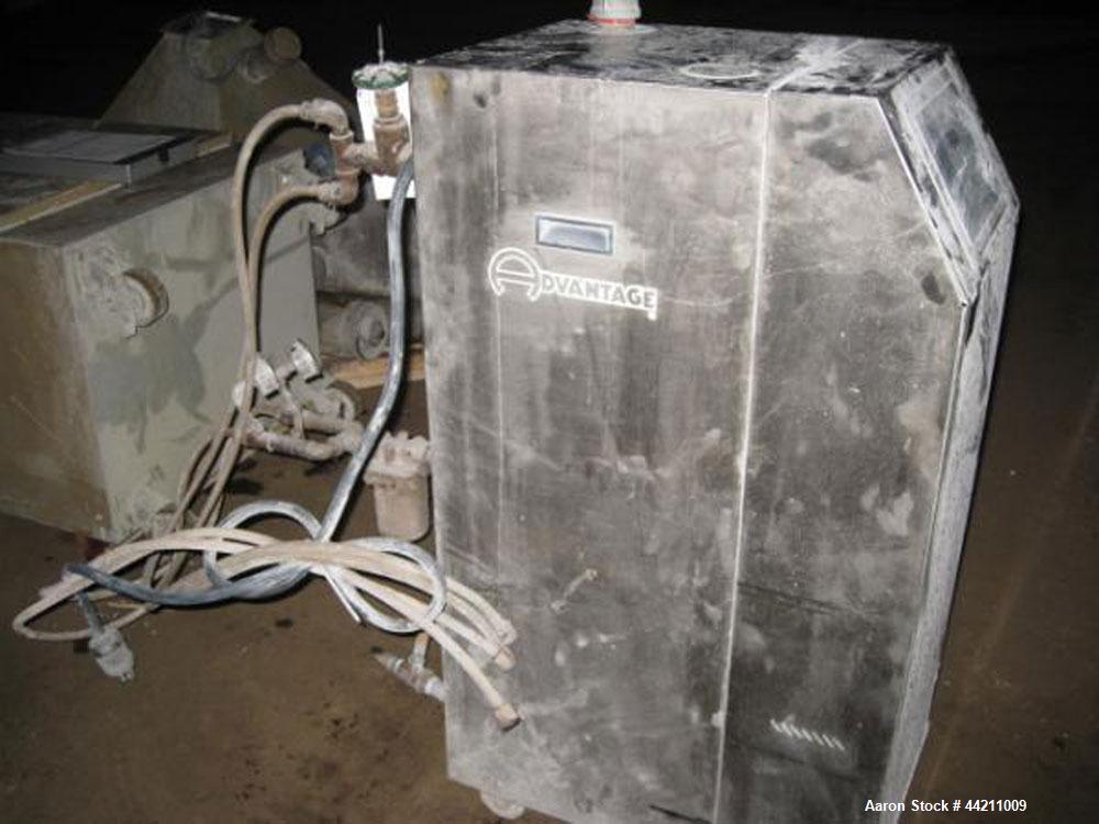 Used Advantage Regal Oil Heater Model RK-1230HC, 12KW total heat.  1 Hp circulation pump rated 30 gpm at 24psi max, 3.7 square feet. Heat exchanger for cooling, rated 100 - 500 degrees F, 460 volt, 3...