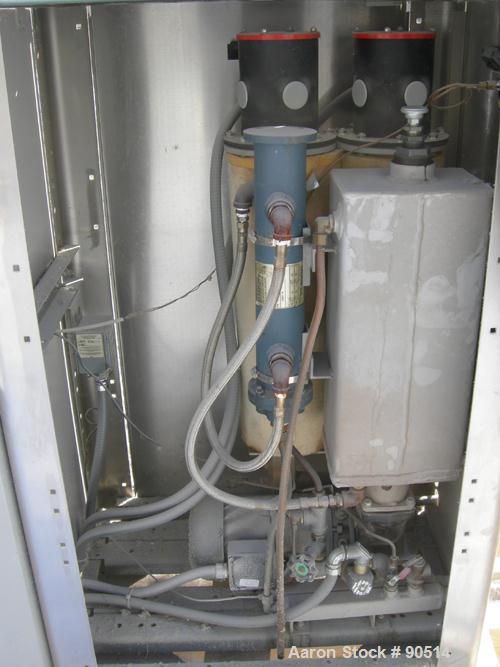 Used: Advantage hot oil temperature controller, model RK4-2460HC-SP. Maximum temperature 400 deg.f.. 3/60/460 volt,approx 24 kw, 33.8 amp. Mounted on casters. Built 2004.