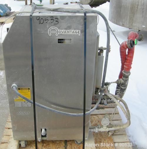Used: Advantage hot oil temperature controller, model RK4-2460HC-41D3. Maximum temperature 400 deg.f.. 3/60/460 volt,approx 24 kw, 35 amp. Mounted on casters.Built 2001.