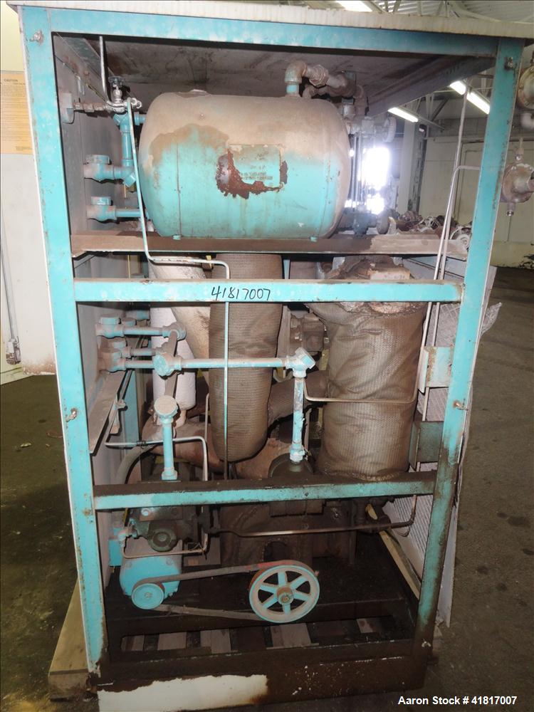 Used Budzar Dual Hot Oil Unit. Each unit has an air tank and an approximate 5 hp motor. 1" returns and discharge outlets.