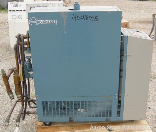 Used Advantage hot oil temperature control unit, model HSO-1830HC-41D2.  Rated 18 kw/zone, temperature range 100 - 500 degrees F, max operating pressure 100 psi.  1 hp, 3/60/480 volt.  Regal control ...