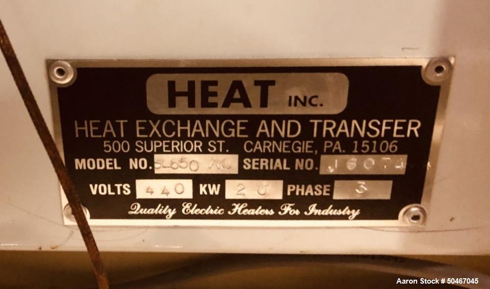 Used- 40 kw Heat Inc hot oil heater, Model SL650-WC-483