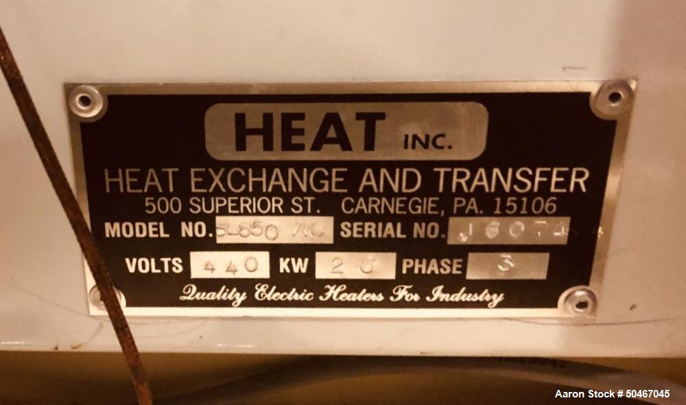 Used 40 kw Heat Inc hot oil heater, Model SL650-WC-483