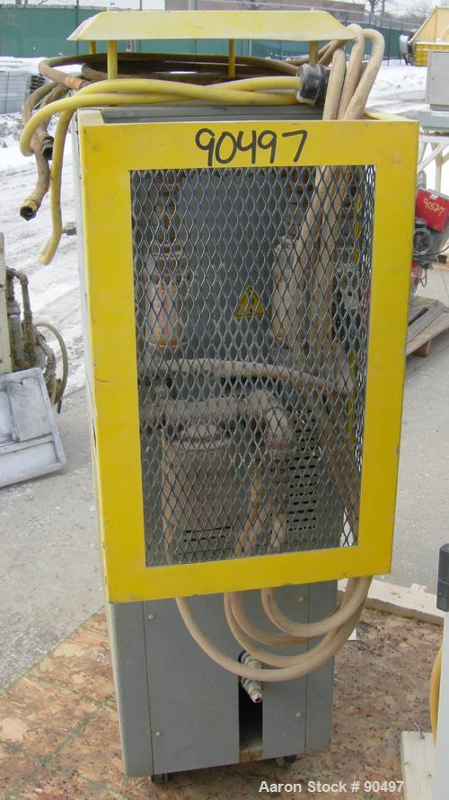 Used: Mokon hot oil temperature controller, model H54A12-S2. Maximum temperature 500 deg.f.. 3/60/460 volt, 12 kw, 15.1 heater amp. Mounted on casters. Built 2000.