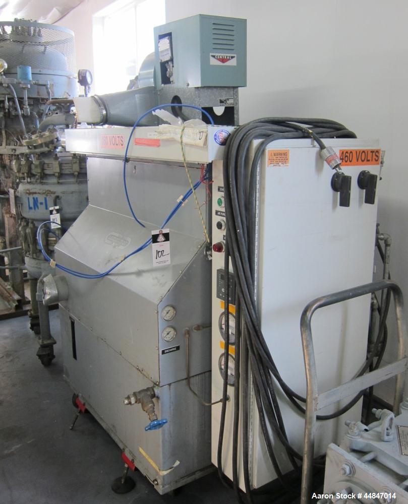 Used Mokon Hot Oil Temperature Controller, Model H1818-LI. Dual zone, 18 kw each zone, 36 total kw. Maximum temperature 350 deg.f..  3/60/460 volt, 45.2 heater amps. Control panel with a Mokon contro...