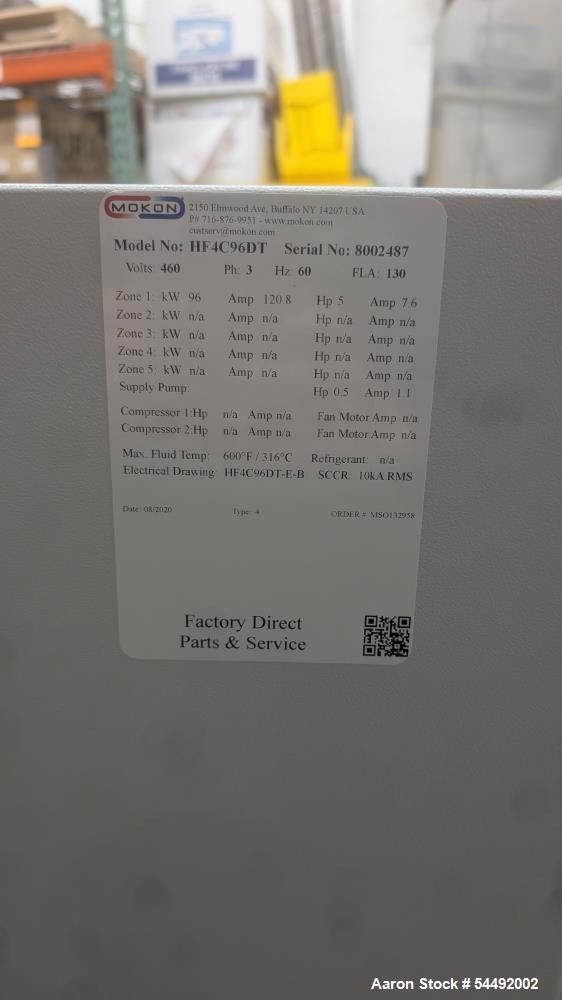 Industrial Thermal Fluid Heating System | Unused Mokon 96 kW Hot Oil Controller