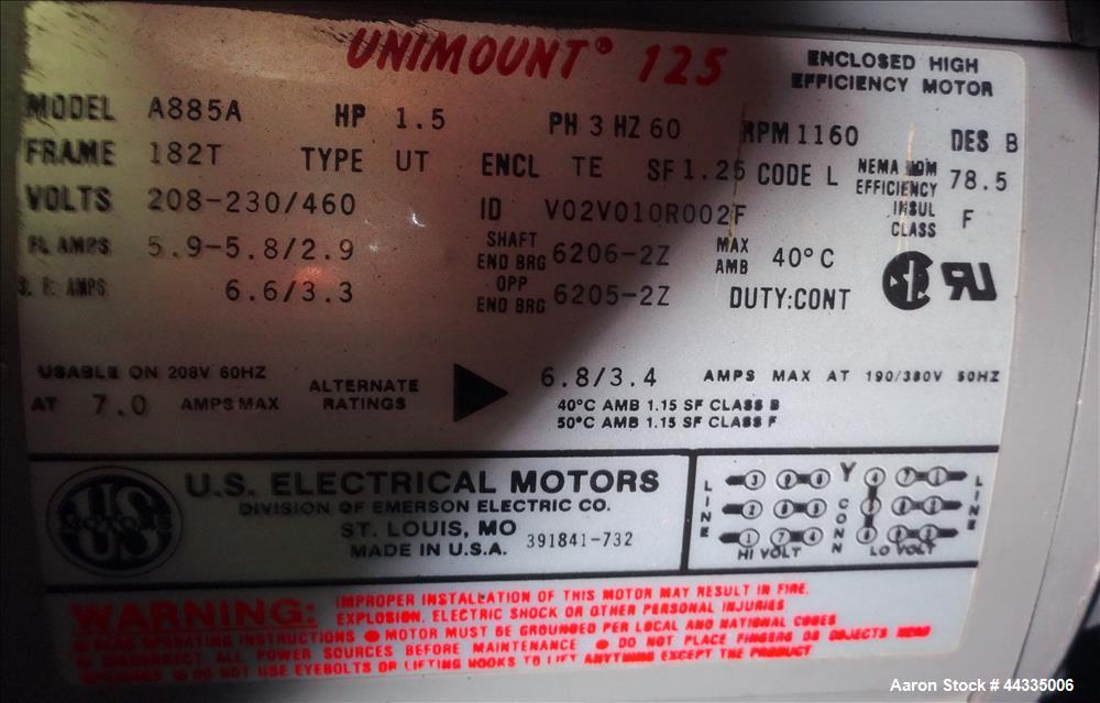 Used- Mokon 12 Kw Oil Heater, Model MR4S06-EZ. (2) Zones, 6kW each. Driven by 1-1/2 hp motors. 3/60/480 volt. Mounted on a c...