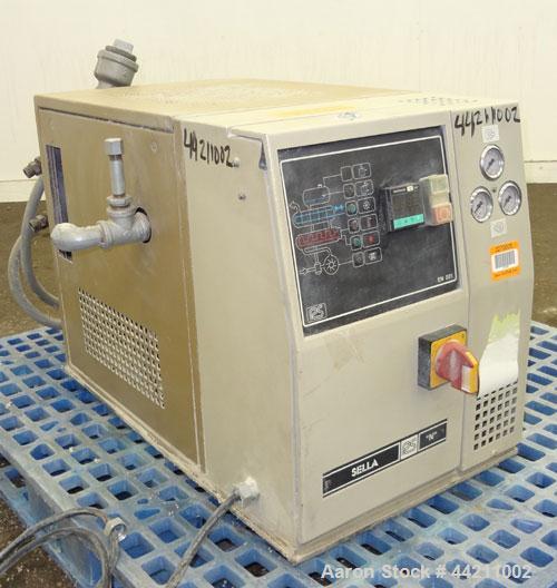 Used R. Sella Hot Oil Temerature Controller, Model NO. Approximate 6Kw heating capacity, 180 degrees C. maximum temperature. 3/60/220 volt. Includes a Gefran temperature controller. Built 2000. CE Ce...