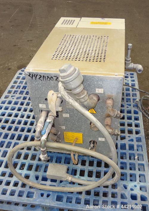 Used R. Sella Hot Oil Temerature Controller, Model NO. Approximate 6Kw heating capacity, 180 degrees C. maximum temperature. 3/60/220 volt. Includes a Gefran temperature controller. Built 2000. CE Ce...