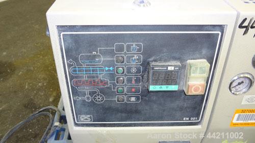 Used R. Sella Hot Oil Temerature Controller, Model NO. Approximate 6Kw heating capacity, 180 degrees C. maximum temperature. 3/60/220 volt. Includes a Gefran temperature controller. Built 2000. CE Ce...