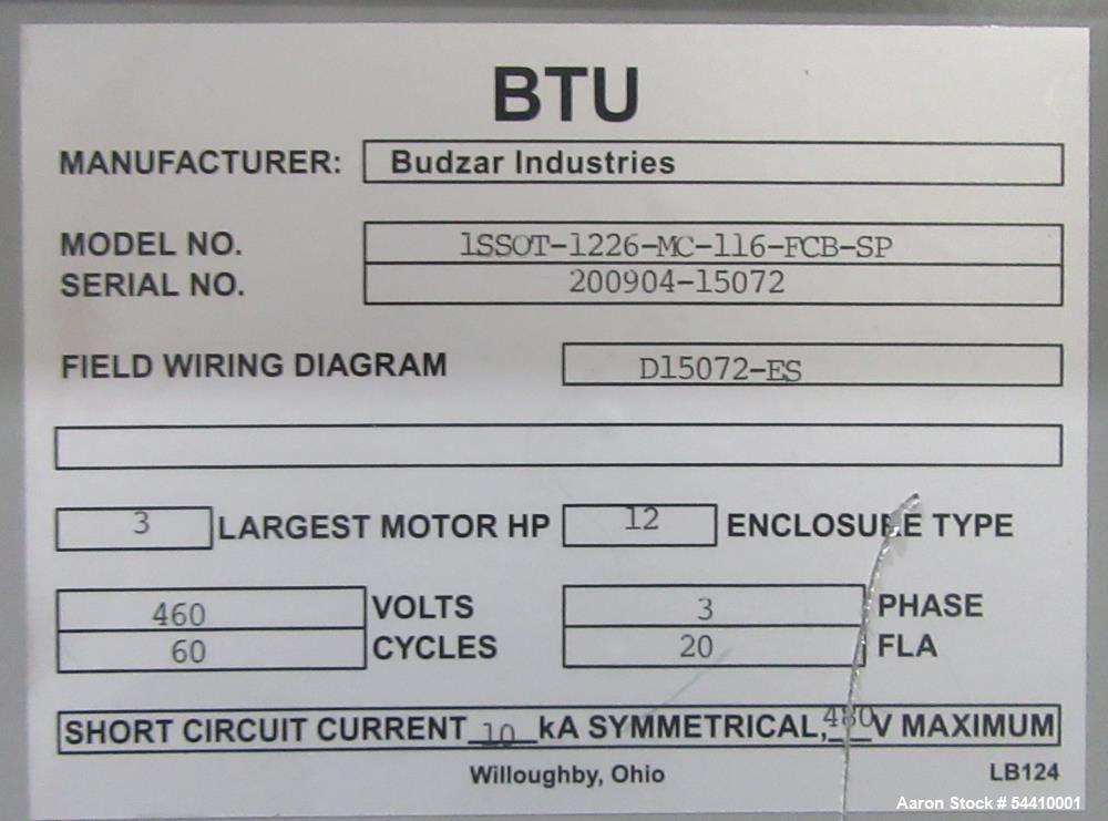 Budzar Silver Series Hot Oil Temperature Control Unit, Portable, Model 1SSOT-122