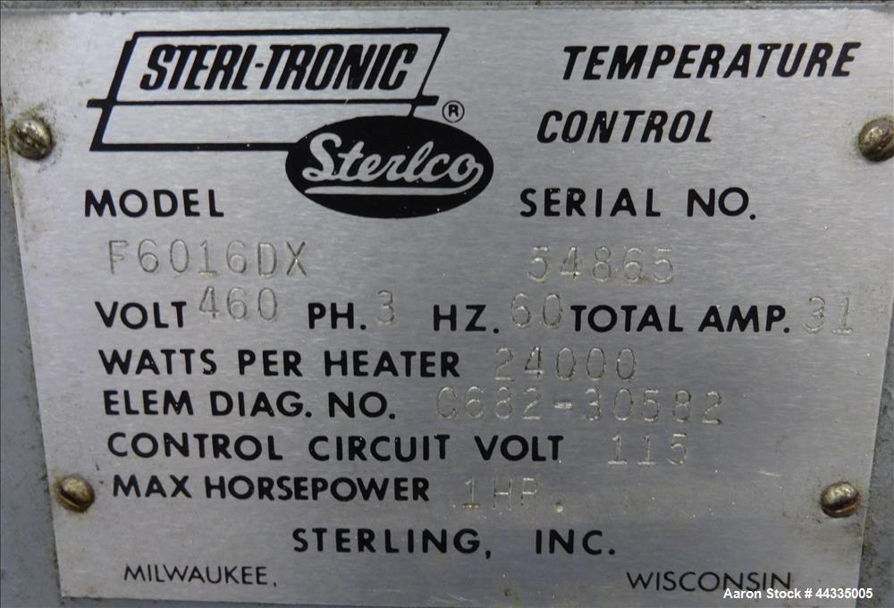 Used Sterlco Hot Oil Unit Model F6016DX, 24 KW,