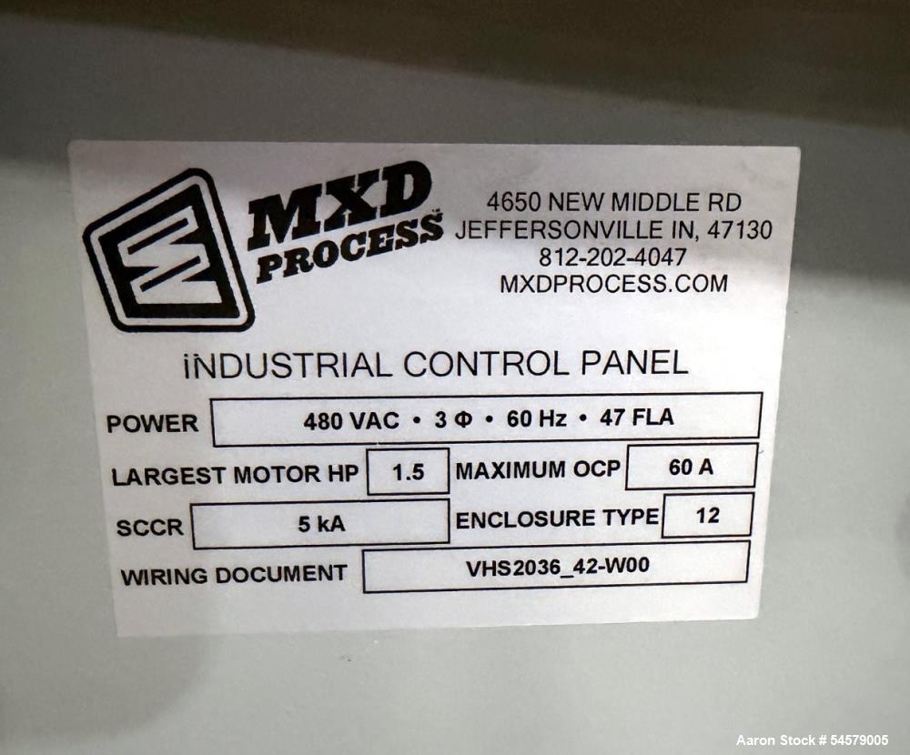 Unused Used MXD Process Vulcan Heat Transfer Skid, Model VHS2036-42, 36 KW.
