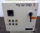 Used Chromalox Hot Oil Temperature Control Heater, 9 kW, Model OTCSW-550-9XX. Includes a control panel. Mounted on casters. 3/60/240 Volts.