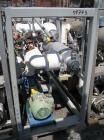 Used Chromalox Electric Oil Heater, 10 kw capacity, electrically heated bayonet heater, skid mounted with 5 hp Ingersol Rand centrifugal circulation pump.