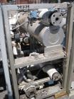 Used Chromalox Electric Oil Heater, 30 kw capacity, electrically heated bayonet heater, skid mounted with 5 hp Kontro centrifugal circulation pump, stainless steel construction, 30 gpm.