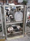 Used Chromalox Electric Oil Heater, 60 kw capacity, electrically heated bayonet heater, 480 volt, 3 phase, skid mounted with Kontro centrifugal circulation pump, carbon steel construction, 7.5 hp, 60...