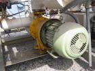 Used Chromalox Electric Oil Heater, 60 kw capacity, electrically heated bayonet heater, 480 volt, 3 phase, skid mounted with Kontro centrifugal circulation pump, carbon steel construction, 7.5 hp, 60...