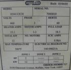 Used: Mokon hot oil temperature controller, model H54112CH. Maximum temperature 500 deg.f.. 3/60/460 volt, 12 kw, 15.1 heater amp. Mounted on casters. Built 2005
