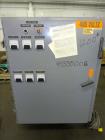 Used Mokon 12 Kw Oil Heater, Model MR4S06-EZ. (2) Zones, 6kW each. Driven by 1-1/2 hp motors. 3/60/480 volt. Mounted on a carbon steel frame. Serial# 29408, built 1993.