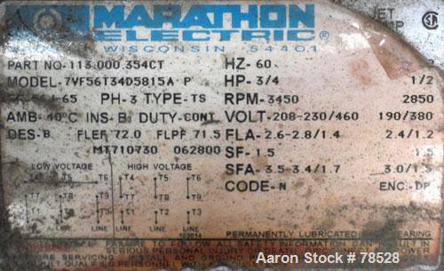 Used AEC Water Temperature Control Unit, Model TDW-1NX-Q. Heater rated 9 kW, 3/4 hp, 3/60/208-230/460 volt, 3450/2850 rpm pump. 1" inlet and outlet, maximum temperature rating 250 deg F. Mounted on c...