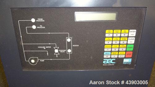 Used AEC Water Temperature Control Unit, Model TDW-1XT.  9 kW Heater, maximum temperature rating 230 degrees F. Includes an AEC Micro-Computer panel. 3/60/460 Volt. Mounted on casters.