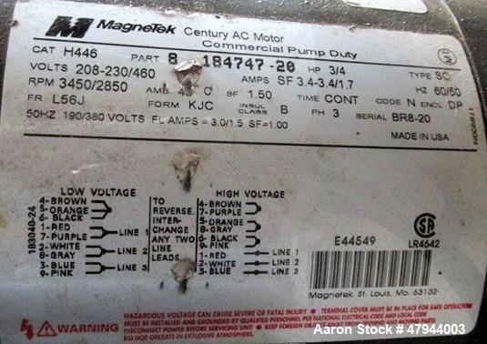 Used AEC TrueTemp Series Water Temperature Control Unit, Model TDWF7M09S4. 9KW, 3/60/460 volt. Serial# 98E5378.