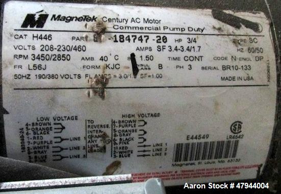 Used AEC TrueTemp Series Water Temperature Control Unit, Model TDWF7M09S4. 9KW, 3/60/460 volt. Serial# 98E5377.