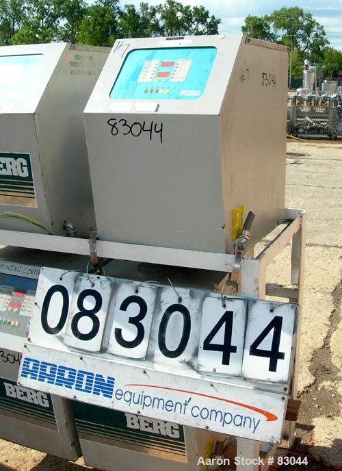 USED: Berg water temperature control unit, model B1120X. 9 kw, single zone, 3/60/460 volt, 14 amp, max temp 250 deg F. Mounted on casters.