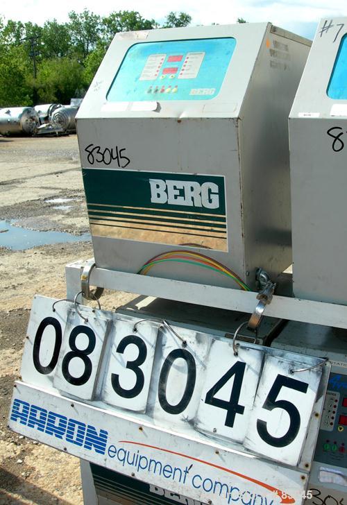 USED: Berg water temperature control unit, model B1120X. 9 kw, single zone, 3/60/460 volt, 14 amp, max temp 250 deg F. Mounted on casters.
