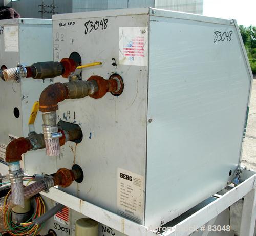 USED: Berg Water Temperature Control Unit, model B1120X. 9 kw, single zone, 3/60/460 volt, 14 amp, max temp 250 deg F. Mounted on casters.