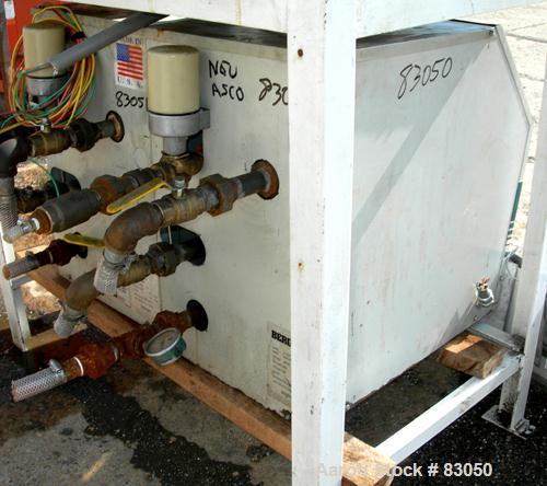 USED: Berg water temperature control unit, model B1120X. 9 kw, single zone, 3/60/460 volt, 14 amp, max temp 250 deg F. Mounted on casters.