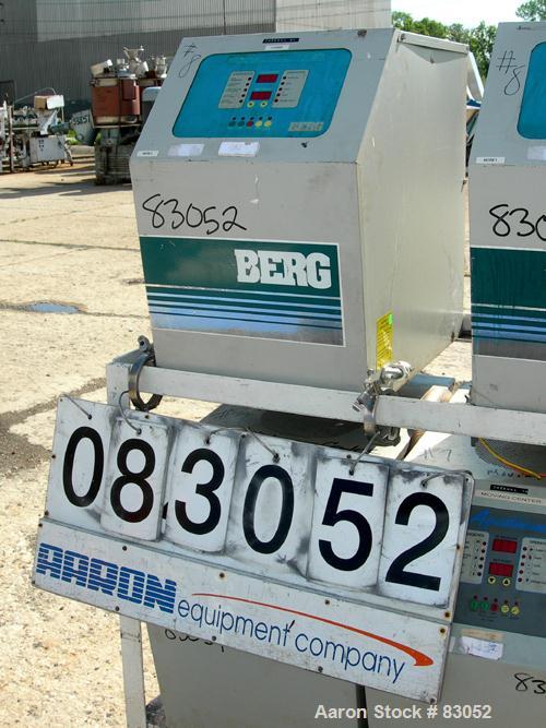 USED: Berg water temperature control unit, model B1120X. 9 kw, single zone, 3/60/460 volt, 14 amp. Max temp 250 deg F. Mounted on casters.