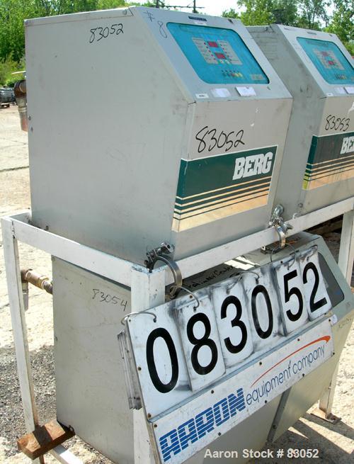 USED: Berg water temperature control unit, model B1120X. 9 kw, single zone, 3/60/460 volt, 14 amp. Max temp 250 deg F. Mounted on casters.
