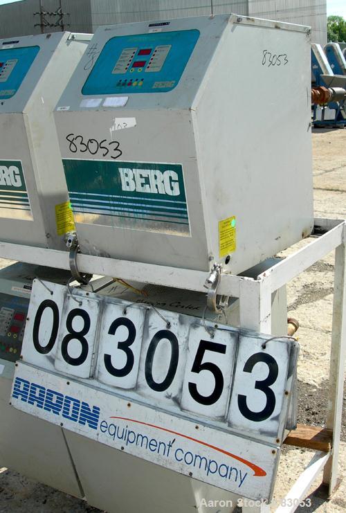 USED: Berg Water Temperature Control Unit, model B1120X. 9 kw, single zone, 3/60/460 volt, 14 amp. Max temp 250 deg F. Mounted on casters.