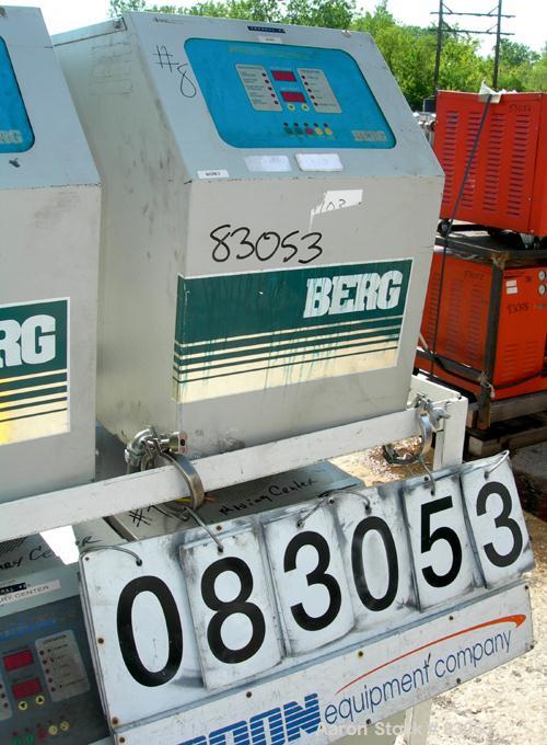 USED: Berg Water Temperature Control Unit, model B1120X. 9 kw, single zone, 3/60/460 volt, 14 amp. Max temp 250 deg F. Mounted on casters.