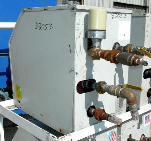 USED: Berg Water Temperature Control Unit, model B1120X. 9 kw, single zone, 3/60/460 volt, 14 amp. Max temp 250 deg F. Mounted on casters.