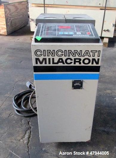 Used Cincinnati Milacron Water Temperature Control Unit, Model MWC-75. 0.75hp, maximum set temperature 250 degrees F. 3/60/480 volt, 20 amp. Serial# 3931A03-91-32.