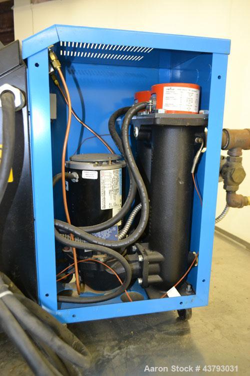 Used Conair Thermolator Water Temperature Controller, Model TW-2. 24 Kw heater, operating temperature range 35 to 250 degrees F. 3/60/460 Volt, 32 amps. Includes a TW-2 Microprocessor controller. Mou...