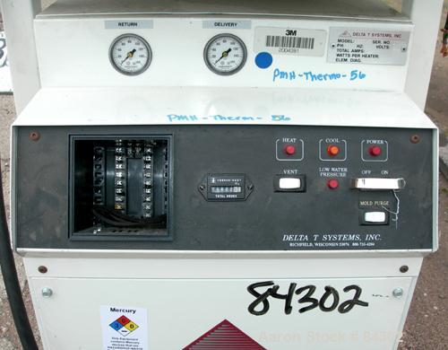 USED: Delta T Systems Water Temperature Control Unit, model AB461S, 9 kw. 250 degrees F max temperature range. Single zone, 3/60/460 volt, 14 amp. Unit requires a controller.