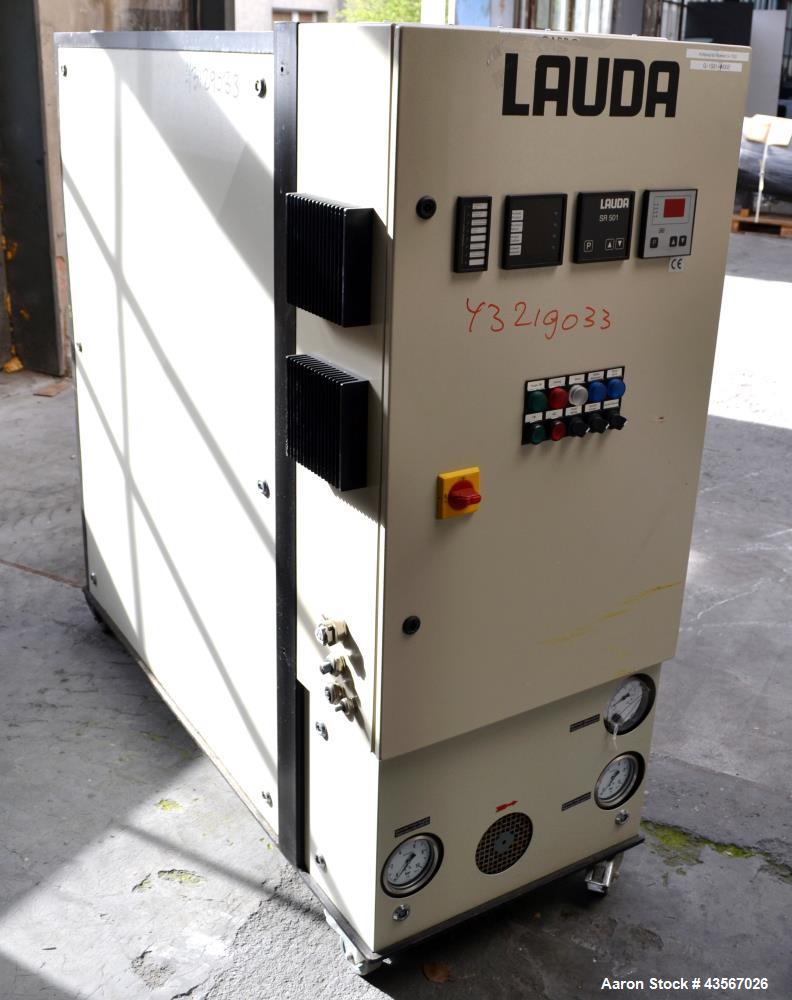 Used Lauda 28kW Secondary Circle Unit Heater, Type TR400HKK. Temperature range -60 to 200 degrees C. (-76 to 392 F.). 3/50/400 volt. Mounted on casters. Built 2000.